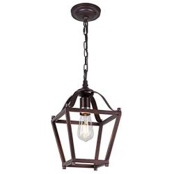 Infront Hanging Lights 1Light Farmhouse Chandelier Oil Rubbed Bronze Finish Pendant Kitchen Lighting Dining Room Lighting Fixtures Hanging Lamp Semi Flush Mount Ceiling Lights