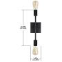 JHLBYL Bathroom Vanity Light 2-Light Wall Sconce Brushed Black Classic Mid Century Wall Lamp Wall Light for Bathroom Modern Dining Room Living Room JHLBYL Bathroom Vanity Light 2-Light Wall Sconce Brushed Black Classic Mid Century Wall Lamp Wall Light for Bathroom Modern Dining Room Living Room