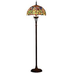 Tiffany Floor Lamp, XINDAR Rustic Stylish Dragonfly Floor Light 3 Lights Stained Glass Floor Lamp for Dining Room