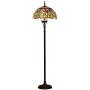 Tiffany Floor Lamp, XINDAR Rustic Stylish Dragonfly Floor Light 3 Lights Stained Glass Floor Lamp for Dining Room