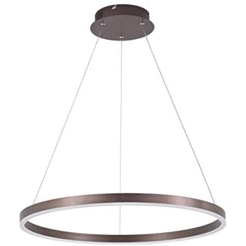 Diborui Ring Pendant Light Modern Round Shape Ceiling Light Fixture Adjustable Led Flush Mount Chandelier with 1 Ring for Bedroom, Living Room, Dining Room, Kitchen, White Light