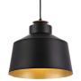 WINGBO Black Industrial 1 Bulb Pendant Light Farmhouse Metal Hanging Barn Pendant Lighting with Lid Shade, Adjustable Length Hanging Dining Light Fixture for Kitchen, Bar, Entryway, Dining Room