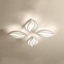 SUSUO Minimalist LED Ceiling Lights Petal Design Semi Flush Light Contemporary Metallic LED Lighting Fixture for Living Room Bedroom in Cool White, 48W, 6000K