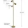 Brightech Ethan - LED Tree Floor Lamp for Mid Century, Modern, Contemporary and Industrial Decor - 3 Light Standing Pole Lamp- Tall Light for Living Room, Bedroom, and Office - Brass
