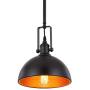 Industrial Pendant Light Fixture, Metal Cage Barn Vintage Farmhouse Dome Hanging Ceiling Light Fixture for Kitchen Island, Living Room, Hallway, Dining Room, Oil Rubbed Finish