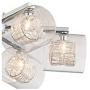Wrapped Wire Modern Ceiling Light Flush Mount Fixture Chrome 24'' Wide 6-Light Clear Cylinder Glass for Bedroom Kitchen Living Room Hallway Bathroom - Possini Euro Design