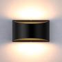 Lightess Modern LED Wall Sconce Dimmable Up Down Wall Lamp Black Bedroom Wall Sconces 12W Hallway Wall Mounted Lighting Fixtures for Stair Living Room, Warm White