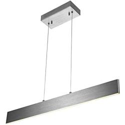 JONATHAN Y JYL7018A Draper 32'' Dimmable Adjustable Integrated LED Metal Linear Pendant Minimalistic,Modern,Contemporary for Dining, Living Room, Kitchen, Commercial Office, Brushed Aluminum