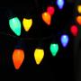 RECESKY C7 Bulbs Christmas String Lights with Timer - 50 LED 24ft Battery String Lights for Outdoor and Indoor, Fairy Lighting for Lawn, Patio, Wreath, Home, Party, Xmas Tree, Christmas Decorations