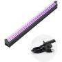 USB Black Light Bar, 10W 1ft T5 Portable UV LED Blacklight Tube Glow in The Dark for Fluorescent Poster Room Bedroom Party Supplies Stage Lighting Halloween Club
