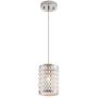 MAYNA Modern Mini Pendant Light, Ceiling Lamp Hanging Lighting Fixture with Hand Crafted Glass Bead for Kitchen Restaurant Cafe Dining Room Indoor, Satin Nickel , 1-Pack
