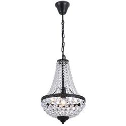 Pendant Lights Crystal Pendant Chandelier Lighting LED Ceiling Light Fixture Lamp Dining Room Bathroom Bedroom Livingroom 1E26 Bulbs Required H18 in X D12 in