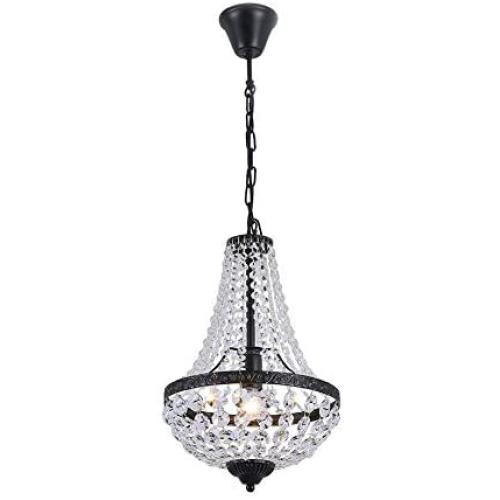 Pendant Lights Crystal Pendant Chandelier Lighting LED Ceiling Light Fixture Lamp Dining Room Bathroom Bedroom Livingroom 1E26 Bulbs Required H18 in X D12 in