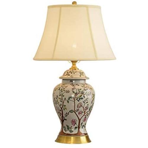 Hmvlw Ceramic Table Lamp, Vase Table Lamp Bedside Lamp Living Room Bedroom Table Lamp Button Switch E27