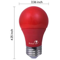 Bioluz LED Red Light Bulbs 60W Replacement Non-Dimmable A19 LED Bulbs 4-Pack