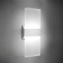 Modern LED Acrylic Wall Sconce 12W Cool White 6000K Up Down Lamp for Bedroom Corridor Stairs Bathroom Indoor Lighting Fixture Lamps Home Room Decor Not Dimmable No Plug(1 Pack)