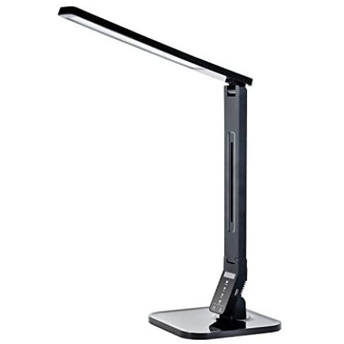 Tenergy 11W Dimmable Desk Lamp with USB Charging Port, LED Adjustable Lighting for Reading, 5 Brightness Levels 4 Light Colors Table Light