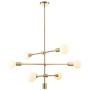 Sputnik Chandelier 6- Light Pendant Lighting Fixture Fixture for Dining Room Brass Ceiling Light Fixture for Bedroom Hallway Kitchen Living Room