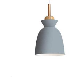 LAKIQ Modern Mini Colorful Pendant Light Nordic Lovely Hanging Ceiling Lighting Kitchen Island Lights for Dining Room Restaurant Bar Living Room (Grey)