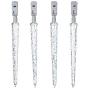 NOMA LED Quick-Clip Cascading Shooting Star Icicle Christmas Lights | Built-in Clip-On Icicle Lights | 10 Pure White Bulbs | 12.6 Ft. White Wire Strand NOMA LED Quick-Clip Cascading Shooting Star Icicle Christmas Lights | Built-in Clip-On Icicle Lights | 10 Pure White Bulbs | 12.6 Ft. White Wire Strand
