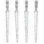 NOMA LED Quick-Clip Cascading Shooting Star Icicle Christmas Lights | Built-in Clip-On Icicle Lights | 10 Pure White Bulbs | 12.6 Ft. White Wire Strand 