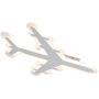 LITFAD Airplane Shape Dimmable LED Ceiling Light Fixture 17.32 Inch Wide Pendant Lamp Ultra-Thin Ceiling Lamp in White for Boys Bedroom,Kids Room,Children Bedroom