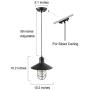 LNC Industrial Cage Pendant Lighting Black Small Hanging Fixture for Kitchen Island, Bedroom, Dining Room, Entryway and Foyer
