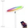 Wixann Smart Led Floor Lamp - Torchiere RGBW Smart Lamp Work with Alexa Google Home, 2000LM Dimmable Bright Standing Lamp for Living Rooms Bedroom Offices, Remote Control Via Smart Life - White