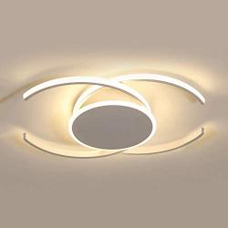 CraftThink LED Flush Mount Ceiling Light Living Room Half-Circle Flush Mount Light Acrylic LED Ceiling Lamp in Warm for Living Room Bedroom Kids Room - Size : 19.5'' Warm Light