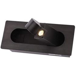Sunny Lingt Recessed Sconces LED Reading Wall Light with Button Switch, Reading Lamp Spotlight Hotel Engineering Bedside Wall Sconce, Modern Interior Decorative Wall Lamp Accent Lamps