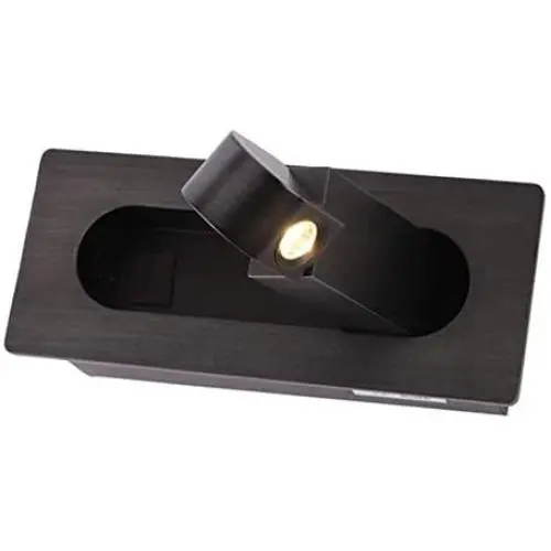 Sunny Lingt Recessed Sconces LED Reading Wall Light with Button Switch, Reading Lamp Spotlight Hotel Engineering Bedside Wall Sconce, Modern Interior Decorative Wall Lamp Accent Lamps