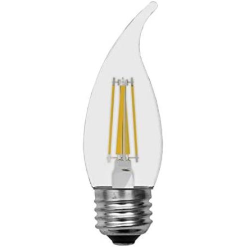 GE Relax HD Bent Tip Dimmable LED Light Bulbs (60 Watt Replacement LED Light Bulbs), 500 Lumen, Medium Base Light Bulbs, Soft White, Clear Finish, 2-Pack LED Bulbs