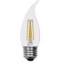 GE Relax HD Bent Tip Dimmable LED Light Bulbs (60 Watt Replacement LED Light Bulbs), 500 Lumen, Medium Base Light Bulbs, Soft White, Clear Finish, 2-Pack LED Bulbs