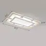 LITFAD Rectangular LED Flush Light Minimalist Acrylic Ultrathin Ceiling Lamp, Acrylic Ceiling Light Modern Pandent Light for Dinning Room Bedroom Living Room, White Light - 35.5'' Length