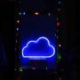 Neon Signs 2 Packs Blue Cloud+Warm White Lightning Bolt Battery and USB Powered Wall Art LED Decorative Night Lights for Bedroom Kids Gifts(CLDB+LNB)