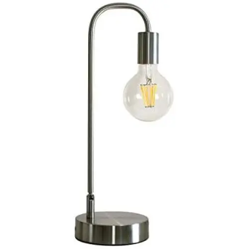 LED Edison Industrial Lamp,HMCLWT 3 Way Dimmable Minimalist Table Lamp for Bedroom Living Room, Nightstand, G80 8W 2200K LED Bulb Included
