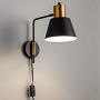 Modern Swing Arm Wall Sconce Plug in or Hardwired, Black Industrial Wall Lights with Cord for Bedroom, Living Room Modern Swing Arm Wall Sconce Plug in or Hardwired, Black Industrial Wall Lights with Cord for Bedroom, Living Room