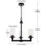 XINCAN Farmhouse Chandelier Lighting for Dining Room Light Fixture Ceiling Hanging,3 Light Black Vintage Industrial Pendant for Kitchen Island