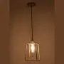 COTULIN Modern Glass Pendant Light,Pendant Lighting with Metal Cage Shade for Kitchen Island Dining Room,Pendant Light Fixture for Hallway Bar,Gold