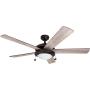 Prominence Home 80099-01 Bolivar LED Ceiling Fan, Modern Farmhouse, 52” Dual-Finish Blades, Espresso