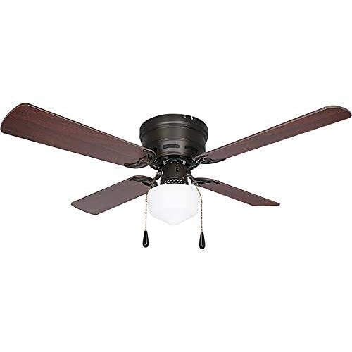 Oil-Rubbed Bronze 42 inch Ceiling Fan with Light, 3 Speed Ceiling Fan with Reversible Blades for Living Room, Bedroom, Basement, Kitchen, Garage