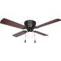 Oil-Rubbed Bronze 42 inch Ceiling Fan with Light, 3 Speed Ceiling Fan with Reversible Blades for Living Room, Bedroom, Basement, Kitchen, Garage