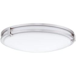 Lithonia Lighting FMSATL 13 14830 BN M4 LED Saturn Flushmount Ceiling Light Fixture for Kitchen | Hallway | Bedroom, Dimmable, 3000K, Antique Brushed Nickel