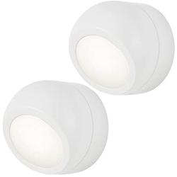 GE White Rotating LED Night Light, 2 Pack, Plug-in, 360° Directional, Dusk-to-Dawn, UL-Listed, Ideal for Bedroom, Bathroom, Nursery, Hallway, 31533, 2 Count