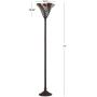 JONATHAN Y JYL8001A Williams Style 71'' Torchiere LED Floor Lamp, Tiffany, Traditional for Bedroom, Living Room, Bronze