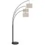 WINGBO Modern 81 in. Antique LED Trinity 3-Arc Floor Lamp with Knob Switch Multi Head Arching Tree Lamp for Mid Century, Modern & Contemporary Rooms