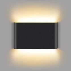 Unicozin Black Modern LED Wall Sconce 9W Warm White 3000K, 22 LED Chips 600LM, Up and Down Sconce Wall Lighting for Living Room Bedroom Hallway Home Room Decor, Non-Dimmable