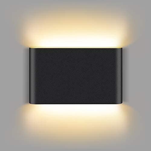 Unicozin Black Modern LED Wall Sconce 9W Warm White 3000K, 22 LED Chips 600LM, Up and Down Sconce Wall Lighting for Living Room Bedroom Hallway Home Room Decor, Non-Dimmable
