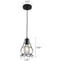 UOFUS Pendant Lighting Metal Industrial Vintage Hanging Ceiling Chandelier Light Fixture Black for Kitchen Home Hallway Dining Room