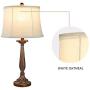 Maxax Table Lamps Set of 2 Modern Bedside Lamp for Living Room Bedroom,Antique Brown Finish
